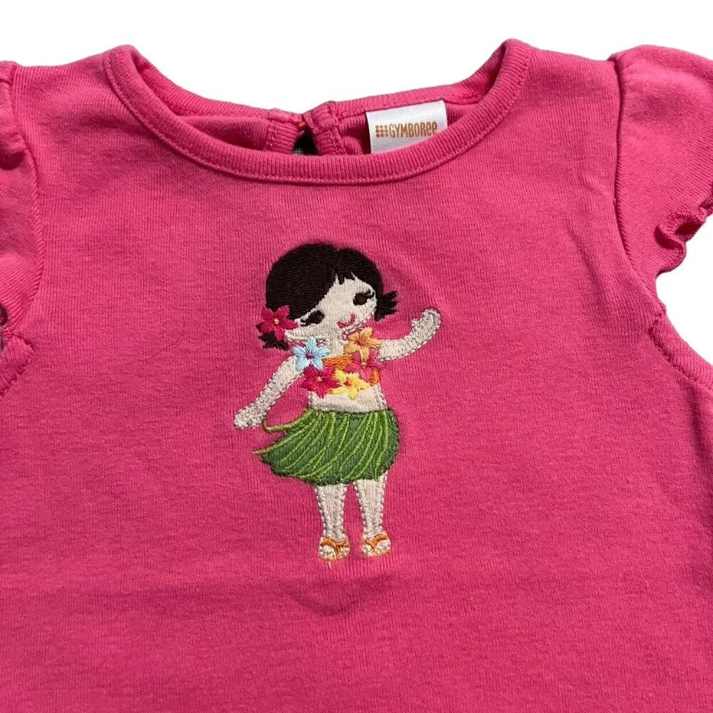 Gymboree 6-12m Hula Girl Appliqué Shirt